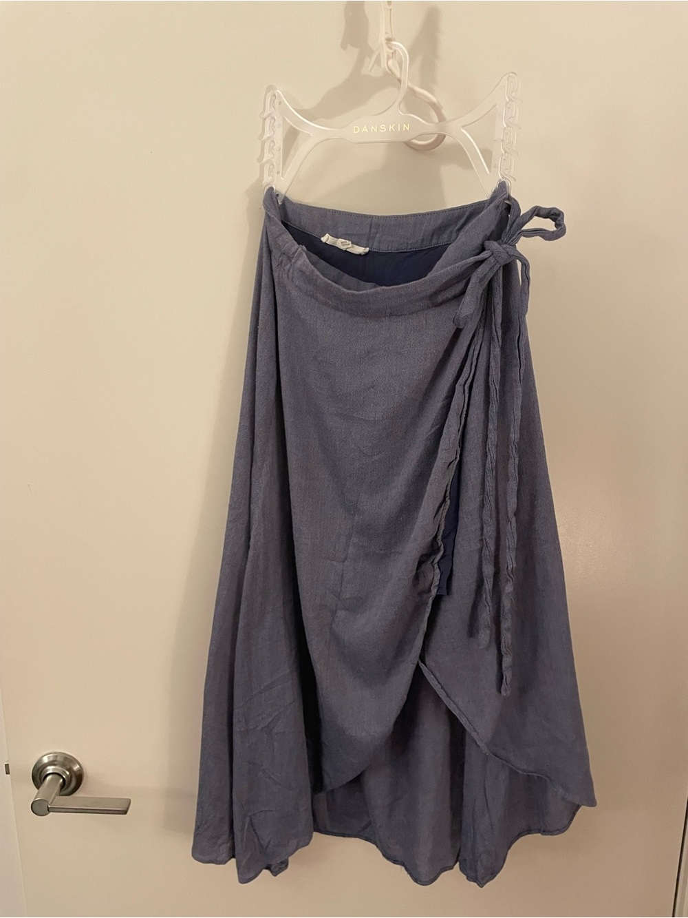 Honey Punch Two-Tone Asymmetrical Blue Skirt